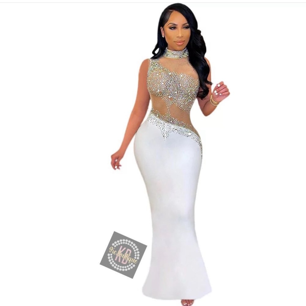 Rhinestone Bodycon Dress - Picture 3 of 4